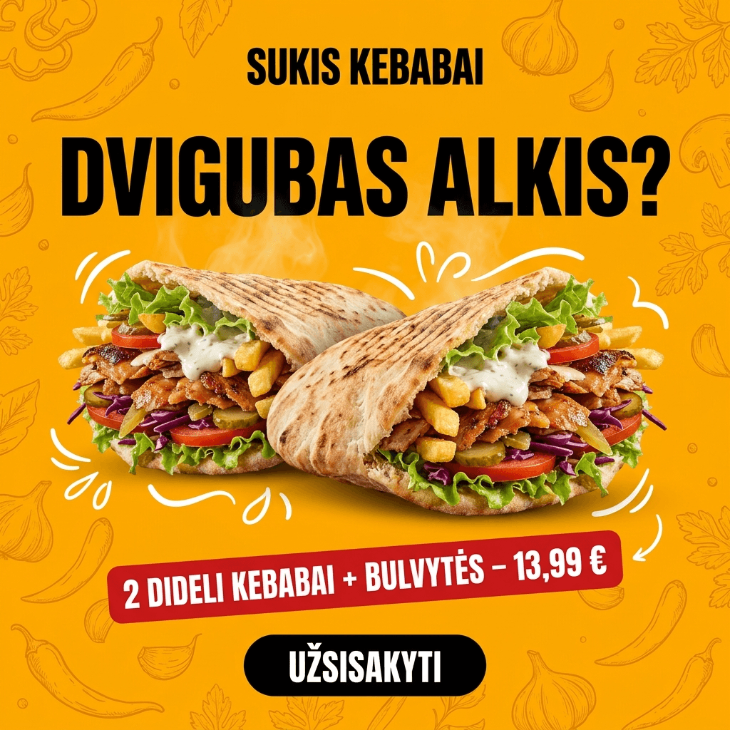 Sukis Kebabai restorano reklamos koncepcija